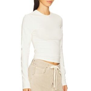 SKIMS- Cotton Jersey Long Sleeve T-Shirt in Cream